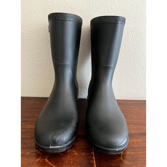 UGG Sienna Matte Rain Boots Women's Size US 10 Black Rubber Waterproof 1100510 - Picture 4 of 8
